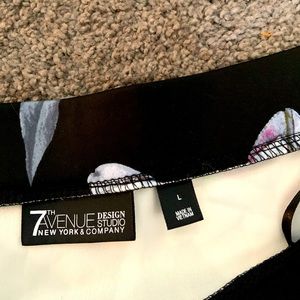 Off the Shoulder Black with Floral Print Top